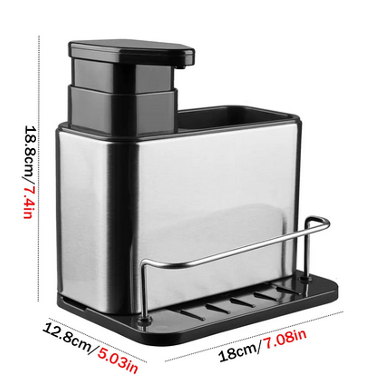 Dispensador y organizador de lavalozas en acero inoxidable – orden, limpieza y practicidad en tu cocina 1