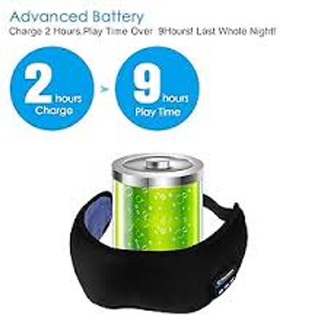 Antifaz ajustable con Bluetooth para dormir – descanso total, oscuridad y relax auditivo 3