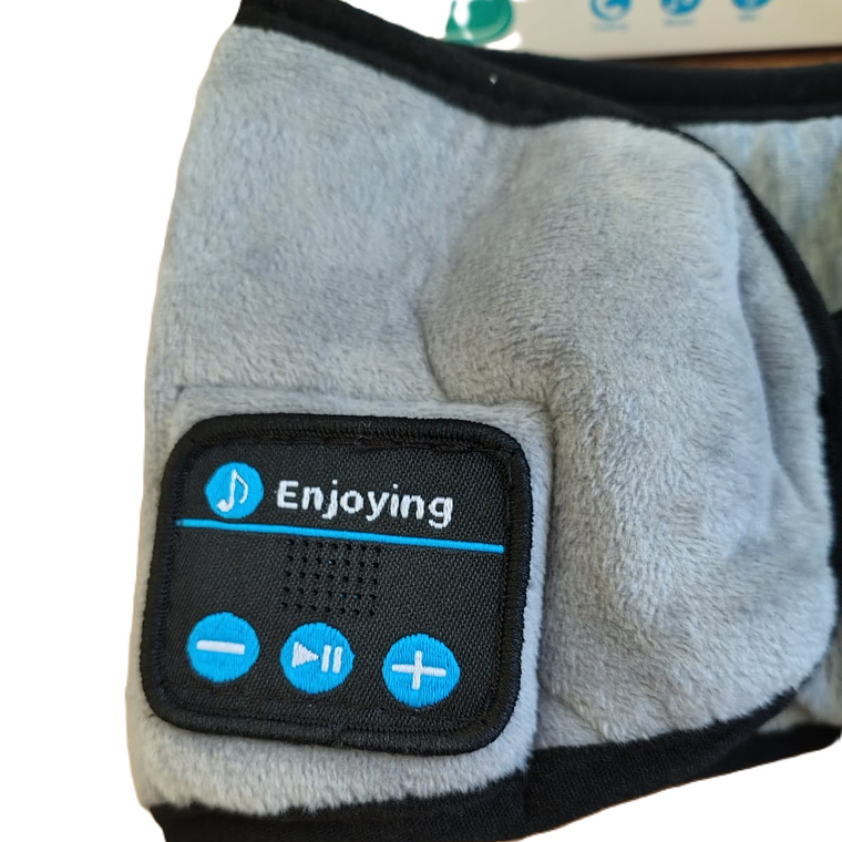 Antifaz ajustable con Bluetooth para dormir – descanso total, oscuridad y relax auditivo 5