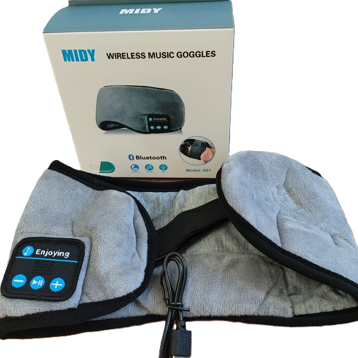 Antifaz ajustable con Bluetooth para dormir – descanso total, oscuridad y relax auditivo 6