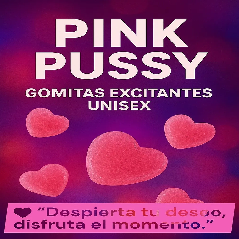 Gomitas Excitantes Orgásmicas Unisex Pink Pussy – Aumenta Libido y Placer Sexual 6