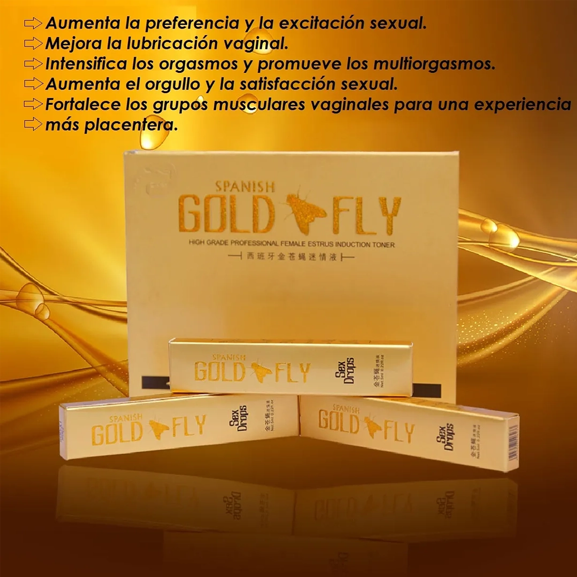 Spanish Gold Fly Excitante Sexual Unisex – Afrodisíaco Natural 6