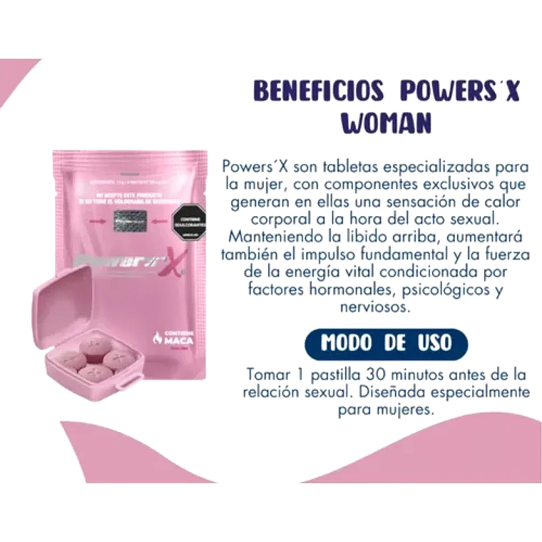 Potenciador Sexual Femenino Natural PowerS’X Sin Sabor 3