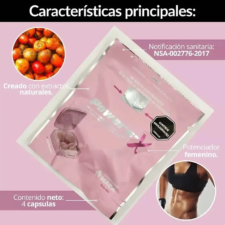 Potenciador Sexual Femenino Natural PowerS’X Sin Sabor 5