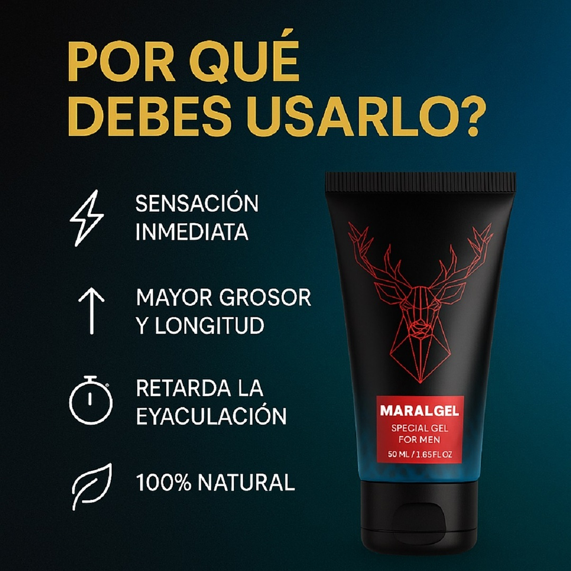 Gel Ruso Maral Gold – Agrandador y Potenciador Sexual Masculino 50ml 4