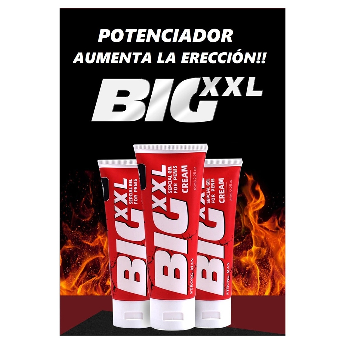 Crema Gel Big XXL – Lubricante Retardante y Agrandador de Pene Masculino 65ml 2