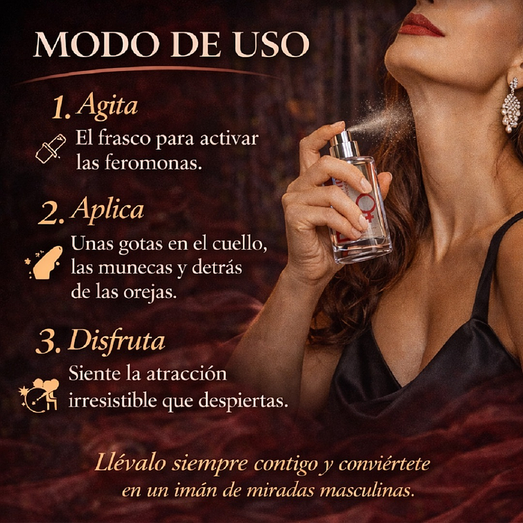 Perfume con Feromonas para Mujer Pherowomen Spray 30 mL Atracción y Seducción 2