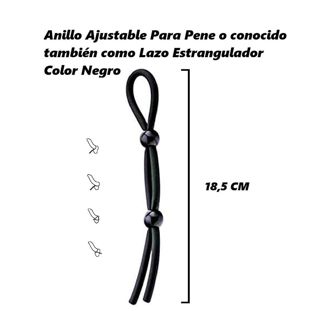 Anillos Ajustables de Silicona para Pene y Testículos Pack x3 Negro – Prolonga Erección y Placer 4