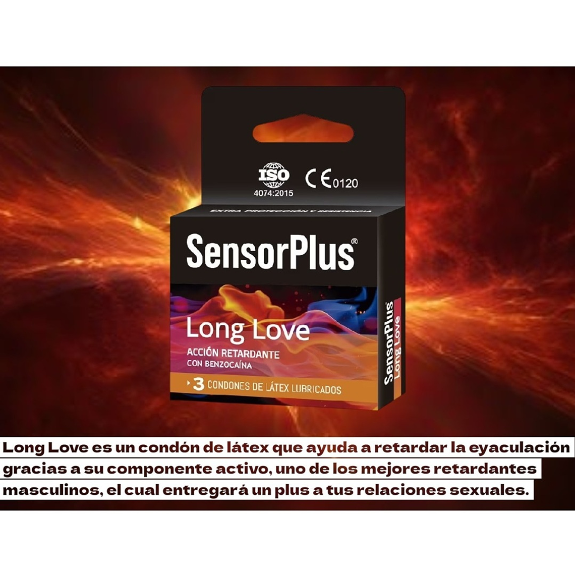 Preservativos Sensor Plus Retardante Pack 3 Unidades – Látex Natural con Benzocaína Lubricados 3