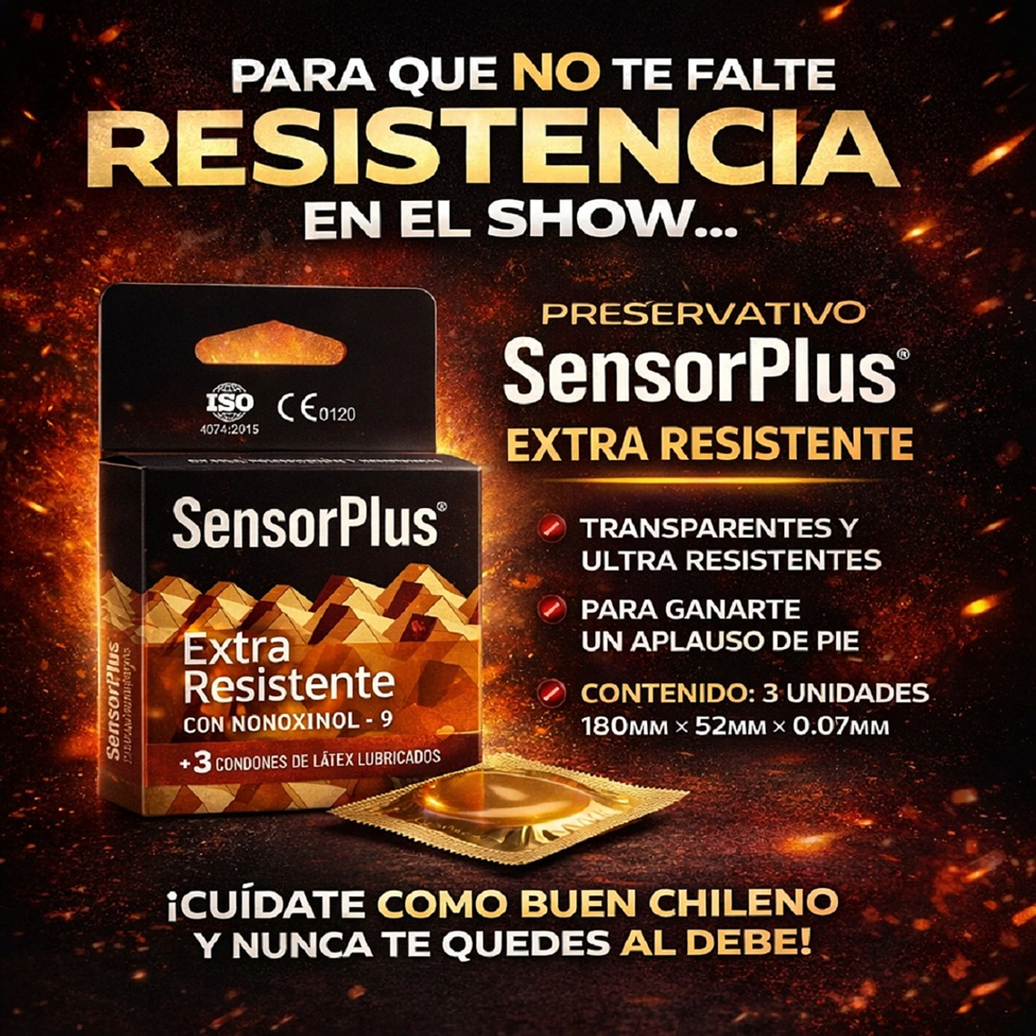 Preservativos Sensor Plus Extra Resistente Pack 3 Unidades – Condones Ultra Finos Látex Natural Lubricados 3