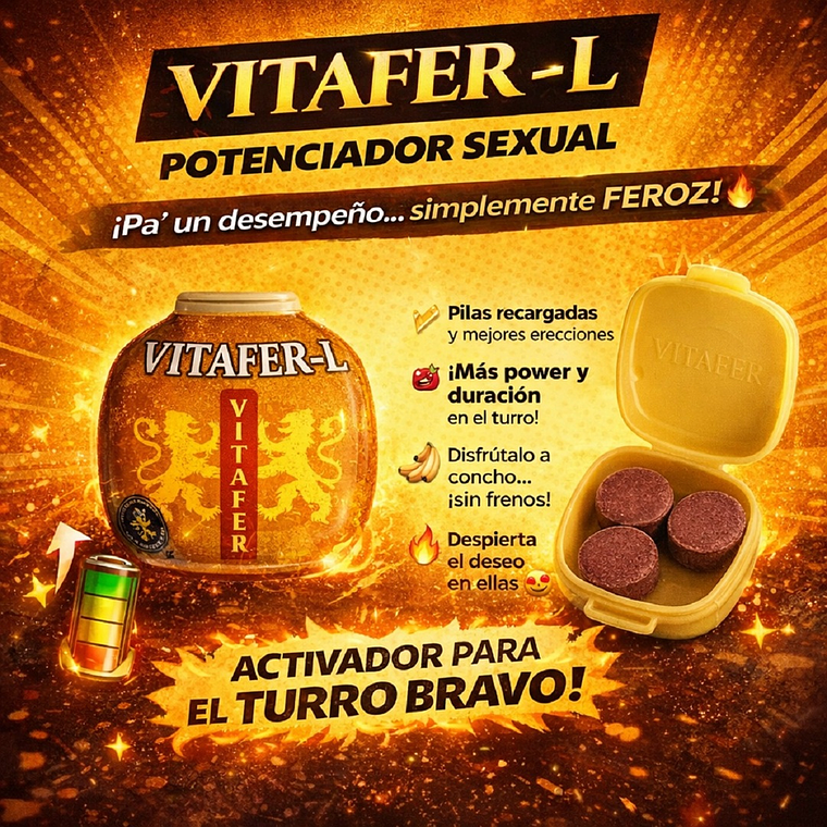 Vitafer L Estimulante Sexual Masculino Pack 3 Cápsulas – Suplemento Energético  3