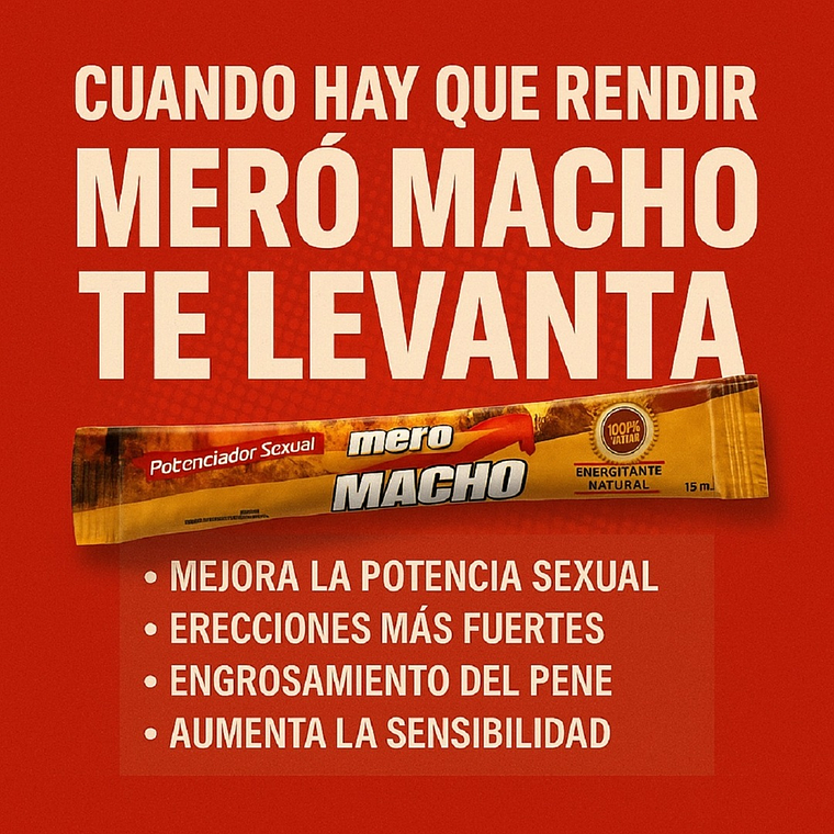 Potenciador Masculino Natural Mero Macho – Activador Sexual para Disfunción Eréctil y Próstata 2