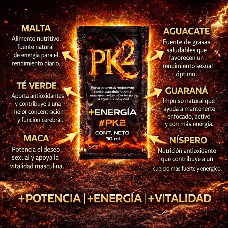 Bebida Natural Estimulante Sexual PK2 Maca – Suplemento Nutricional 2
