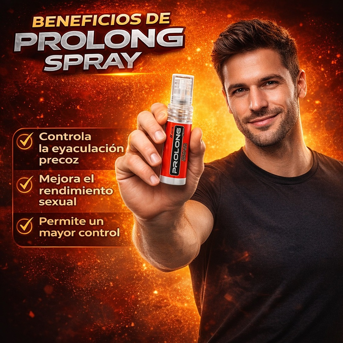Spray Retardante Sexual Masculino con Lidocaína 10 mL  2