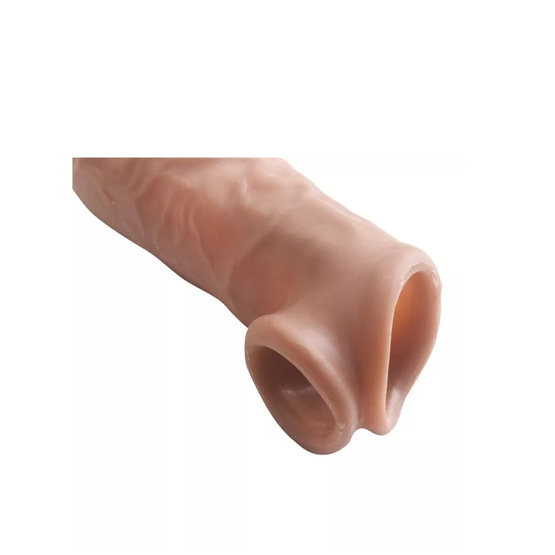 Funda Extensora Para Pene Realista de Silicona Color Piel – Aumento de Tamaño y Grosor 5