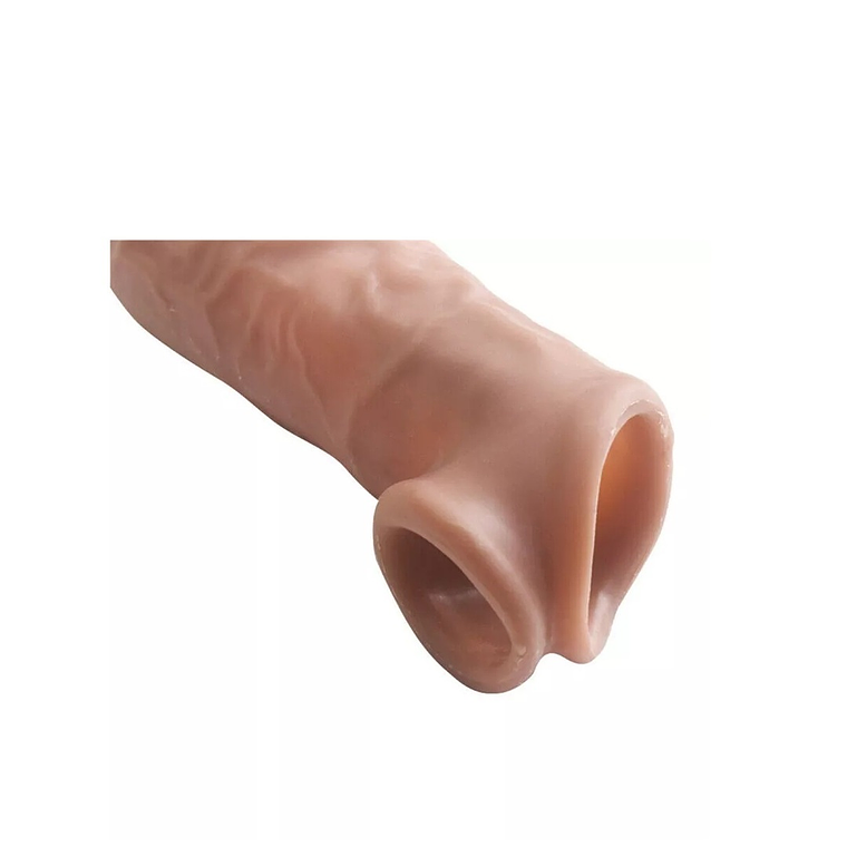 Funda Extensora Para Pene Realista de Silicona Color Piel – Aumento de Tamaño y Grosor 5