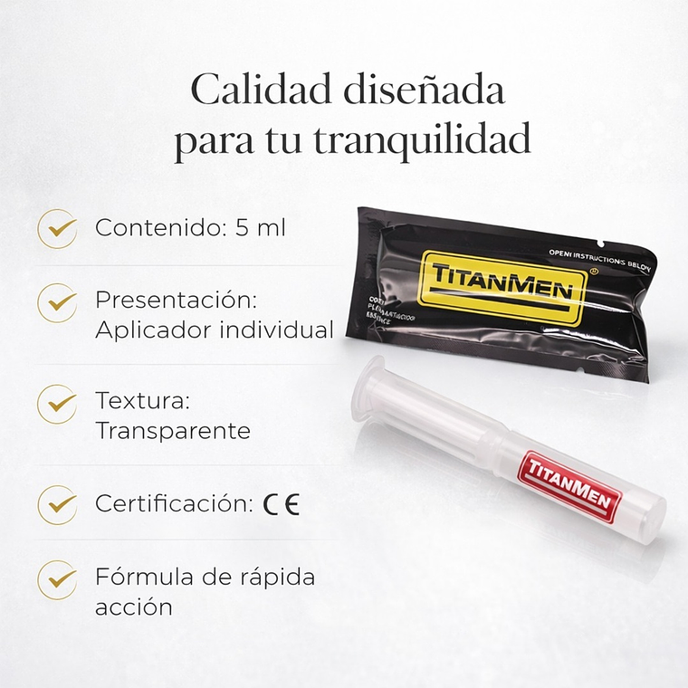 Lubricante Adormecedor Anal Titan Men 5 ml – Jeringa Íntima con Base de Agua 2