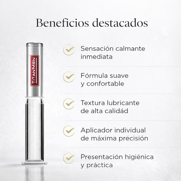Lubricante Adormecedor Anal Titan Men 5 ml – Jeringa Íntima con Base de Agua 3