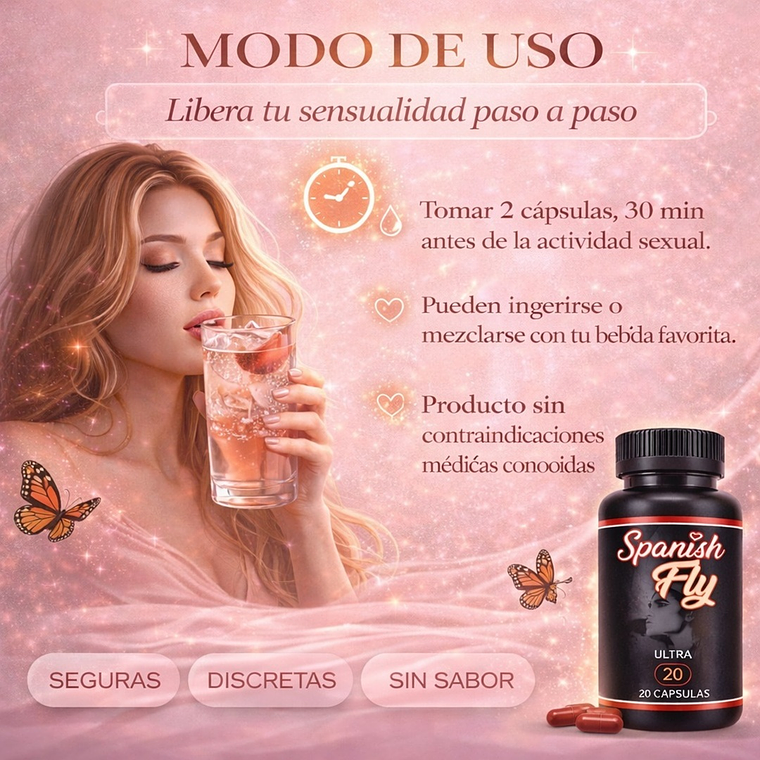 Cápsulas Estimulante Sexual Femenina Spanish Fly – Afrodisíaco Natural para Mujeres 20 Unidades 2