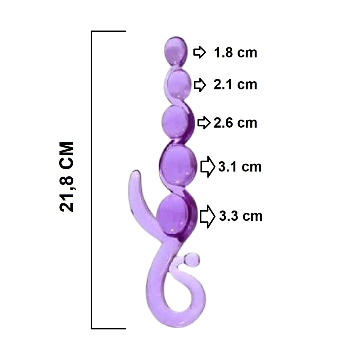 Dilatador Anal Grande 21,8 cm en TPR Flexible 3