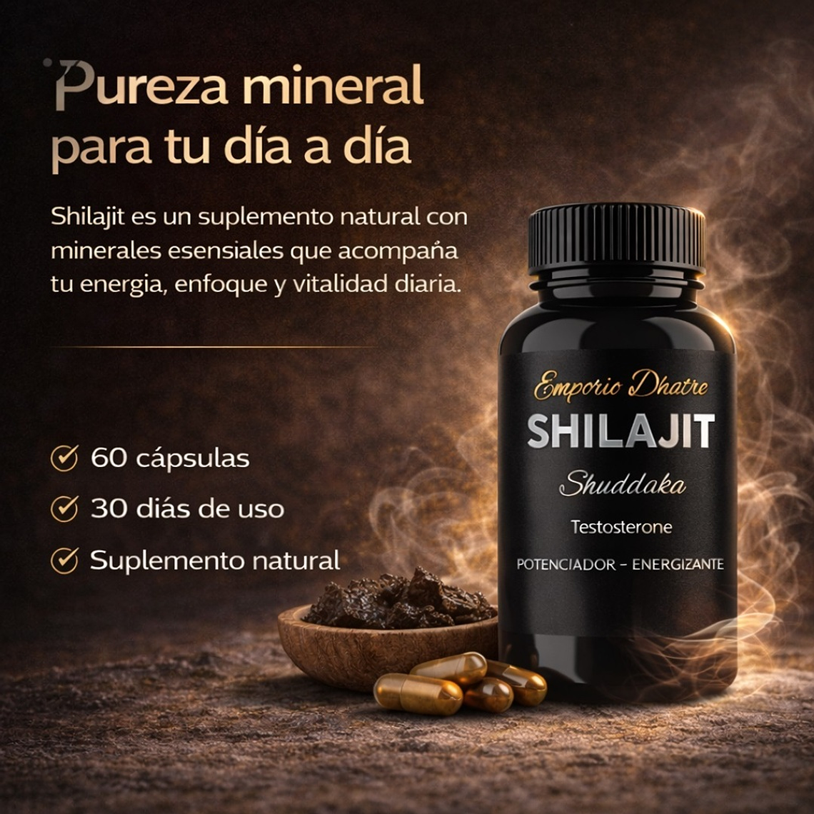 Shilajit Cápsulas Energizantes – Potenciador Natural de Testosterona y Energía 2
