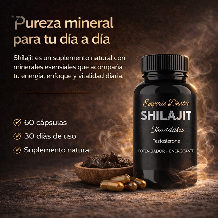 Shilajit Cápsulas Energizantes – Potenciador Natural de Testosterona y Energía 2