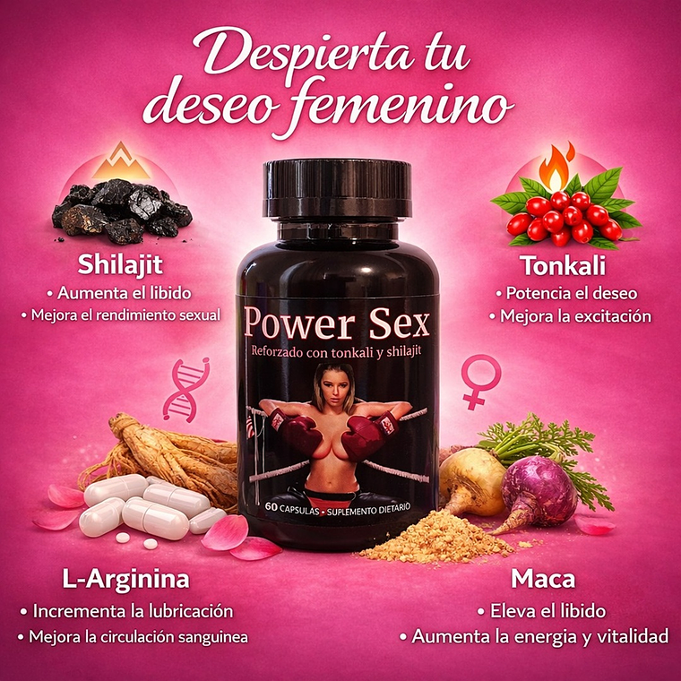 Cápsulas Power Sex Women – Suplemento Afrodisíaco Femenino para Energía y Vitalidad 3