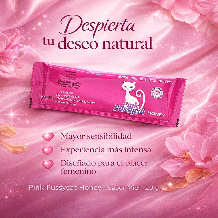 Miel Vigorizante Pink Pussycat – Potenciador Sexual Femenino Natural 4
