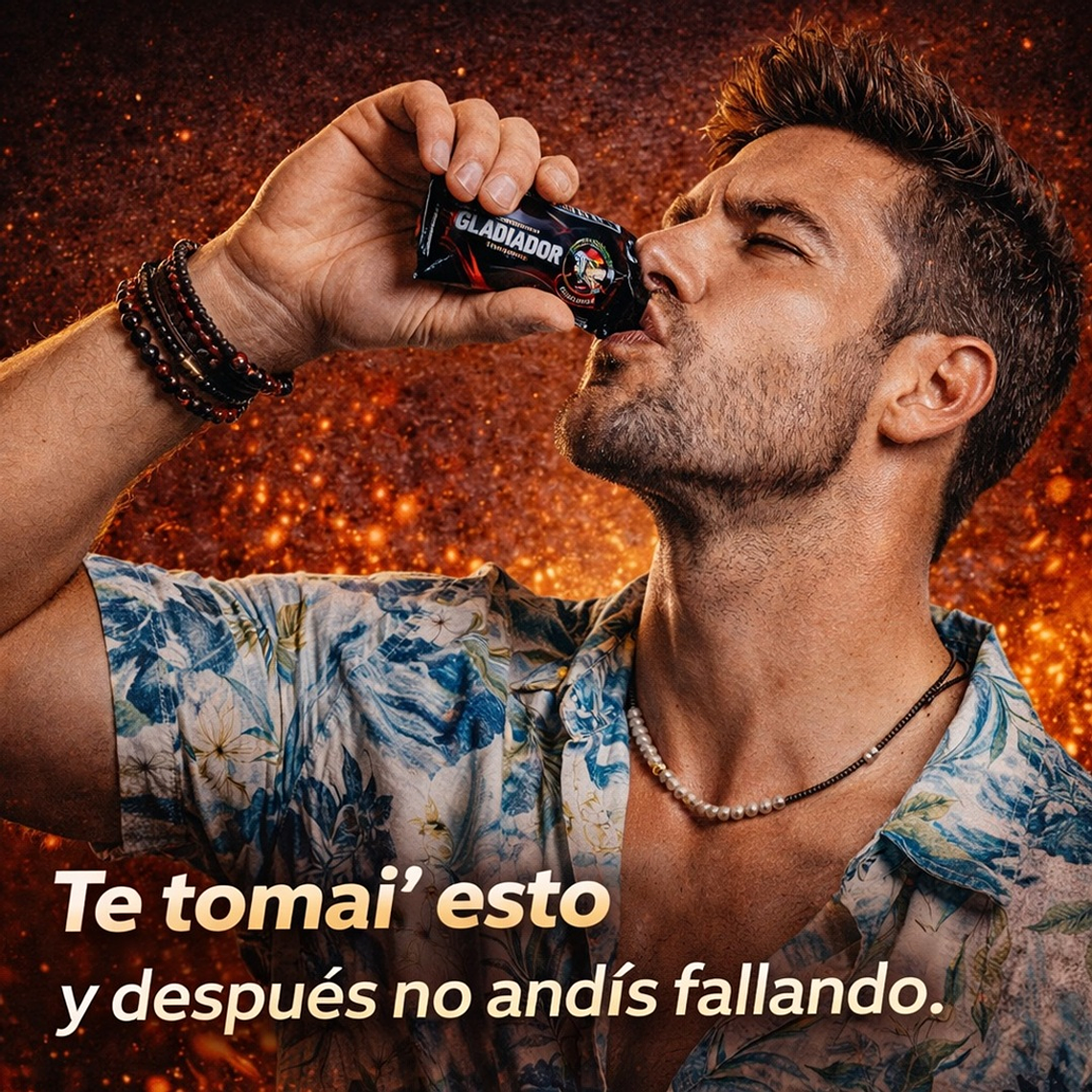 Estimulador y Potenciador Masculino Gladiador – Suplemento Líquido Natural en Sachet 20 ml  4