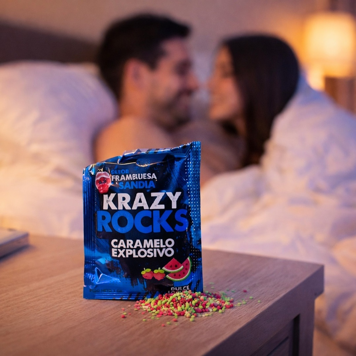 Caramelo Explosivo Efervescente Para Sexo Oral Sabor Frambuesa Sandía 3
