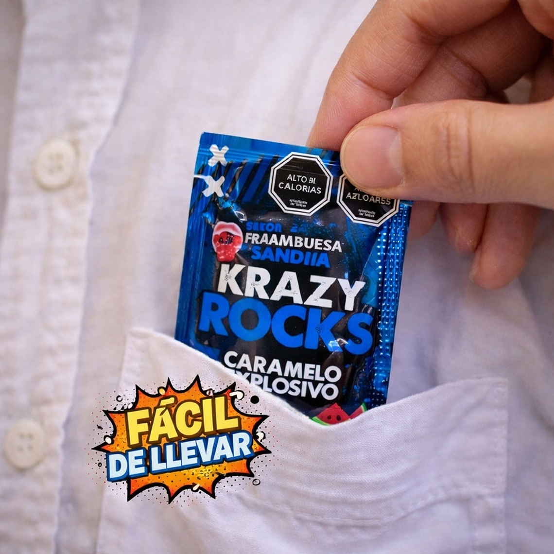 Caramelo Explosivo Efervescente Para Sexo Oral Sabor Frambuesa Sandía 5
