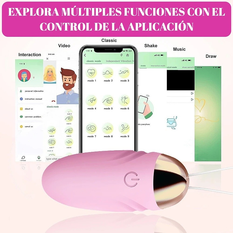 Huevo Vibrador Inalámbrico con Control por App Bluetooth – Estimulador Clítoris y Punto G 3
