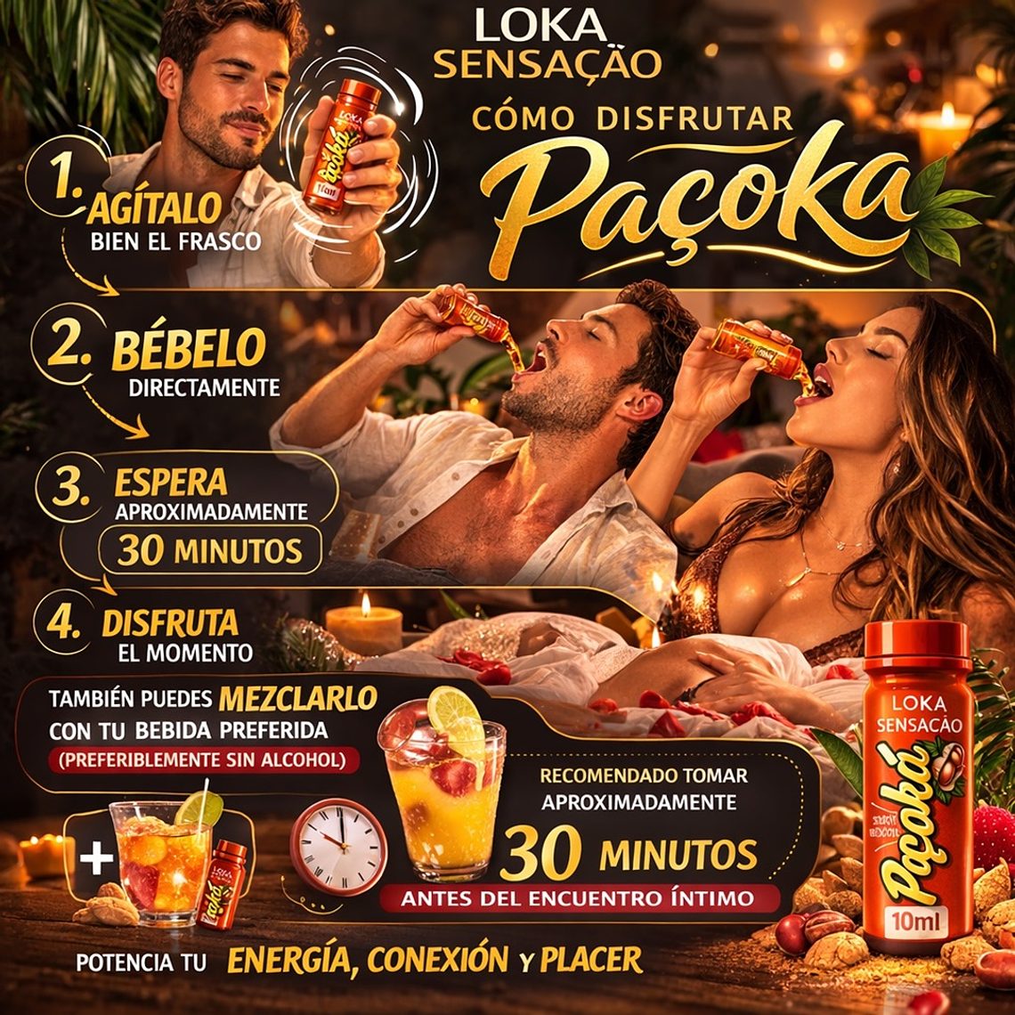 Shot Energizante Paçoka 10 ml – Estimulante Natural de Libido para Hombres y Mujeres 2