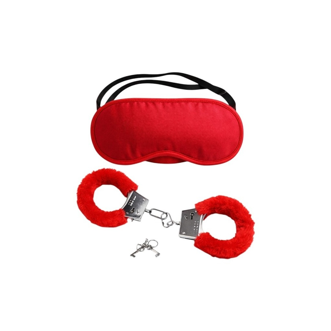 Kit Erótico X2 Esposas y Antifaz para Parejas Rojo 1