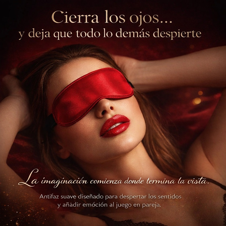 Kit Erótico X2 Esposas y Antifaz para Parejas Rojo 2