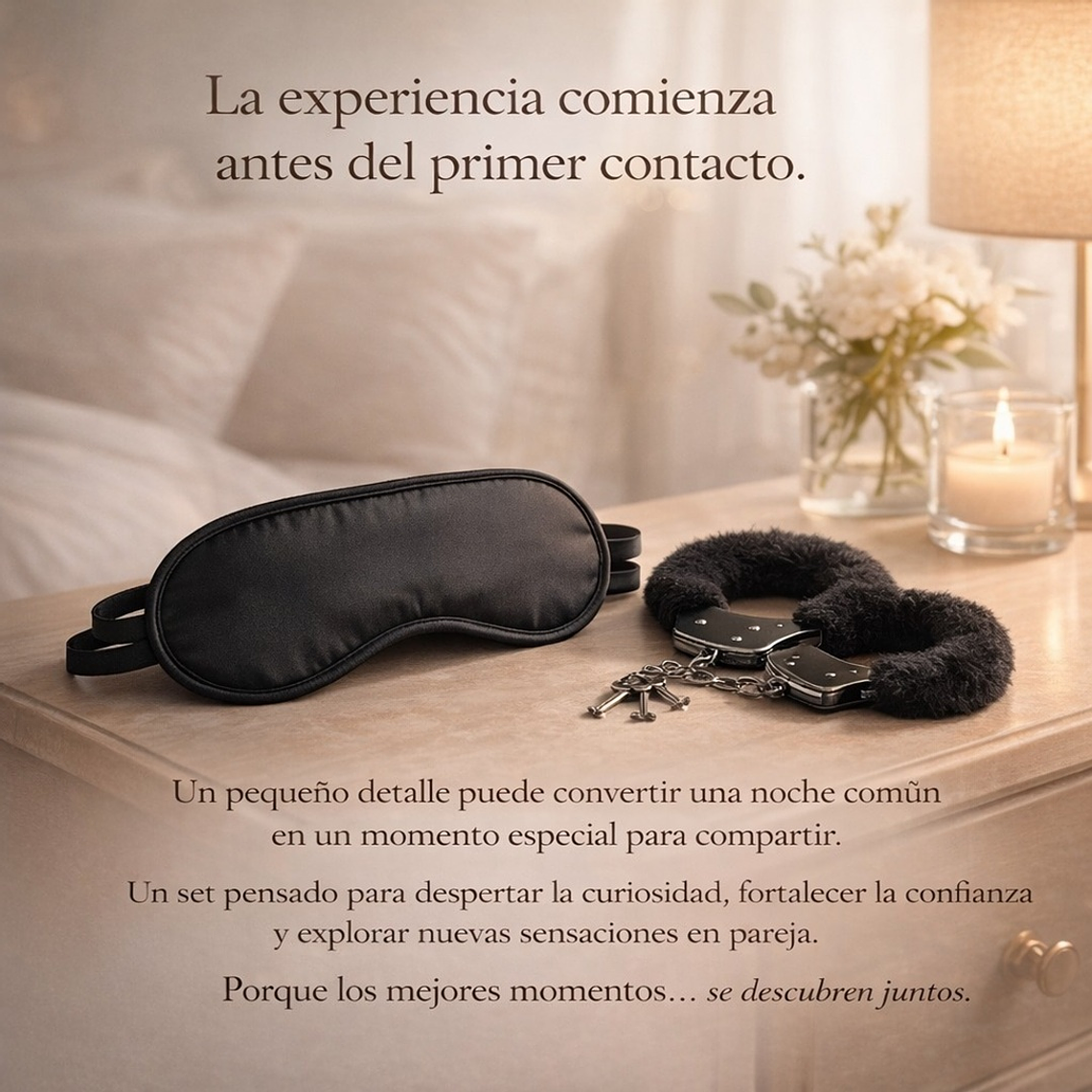 Kit Erótico X2 Esposas y Antifaz para Parejas Negro 3
