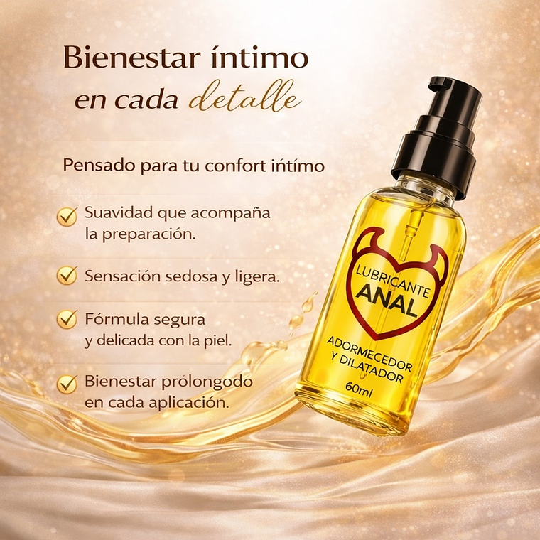 Lubricante Anal Adormecedor y Dilatador 60 mL – Base de Agua Natural 3