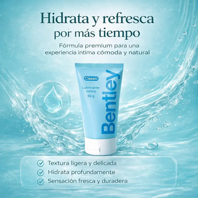 Gel Lubricante Íntimo Bentley Classic 50 g Base Agua Hipoalergénico Compatible con Látex 3