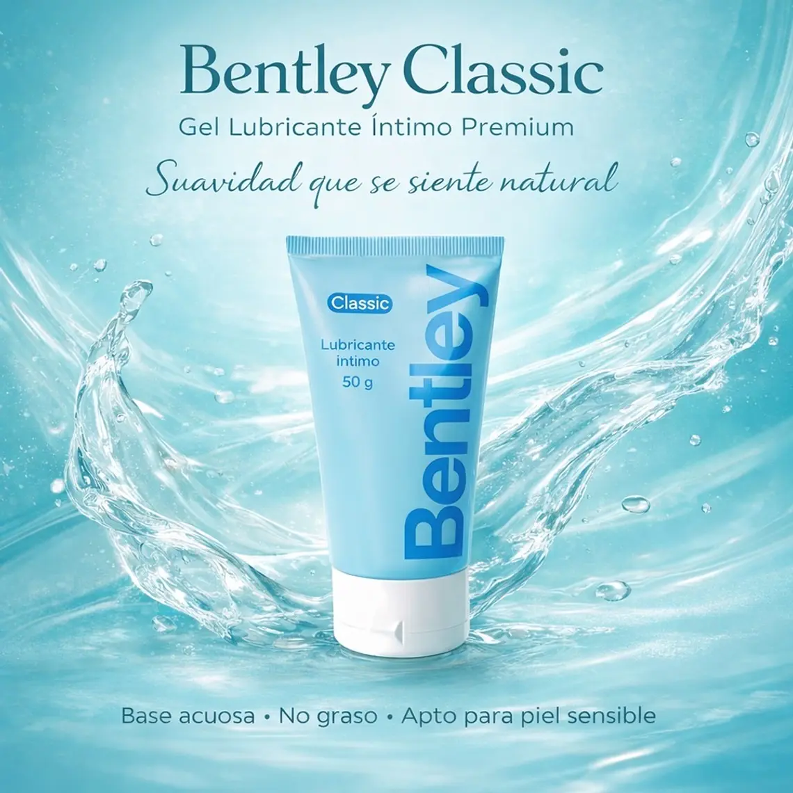 Gel Lubricante Íntimo Bentley Classic 50 g Base Agua Hipoalergénico Compatible con Látex 4