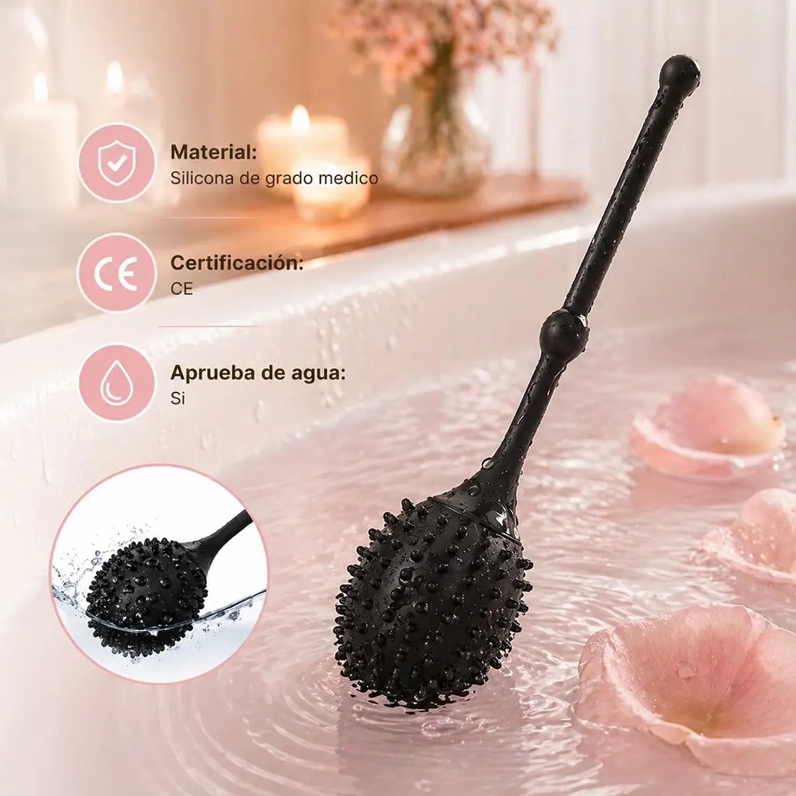 Bolas Chinas Kegel de Silicona Médica Cactus XOXO Color Negro 3