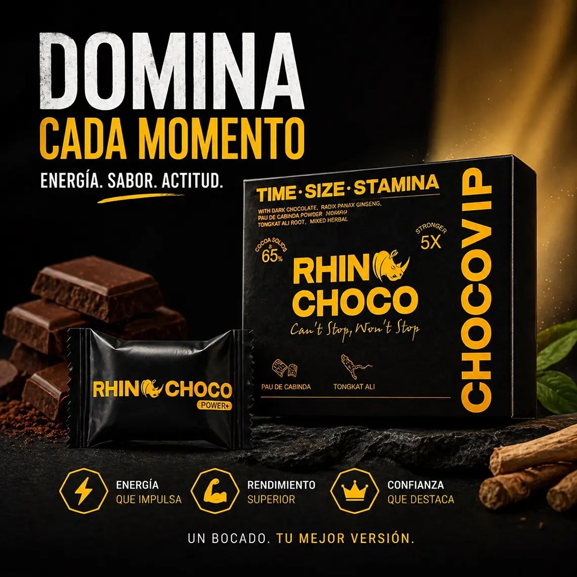 Rhino Choco Afrodisíaco Hombre – Chocolate Energizante Natural 2