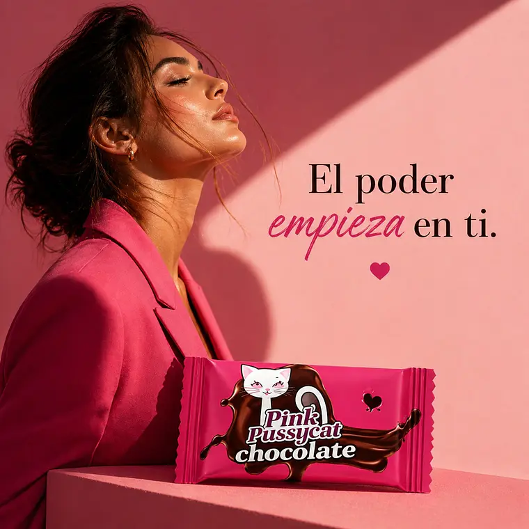 Pink Pussycat Choco Afrodisíaco Mujer – Chocolate Potenciador Femenino Natural  5