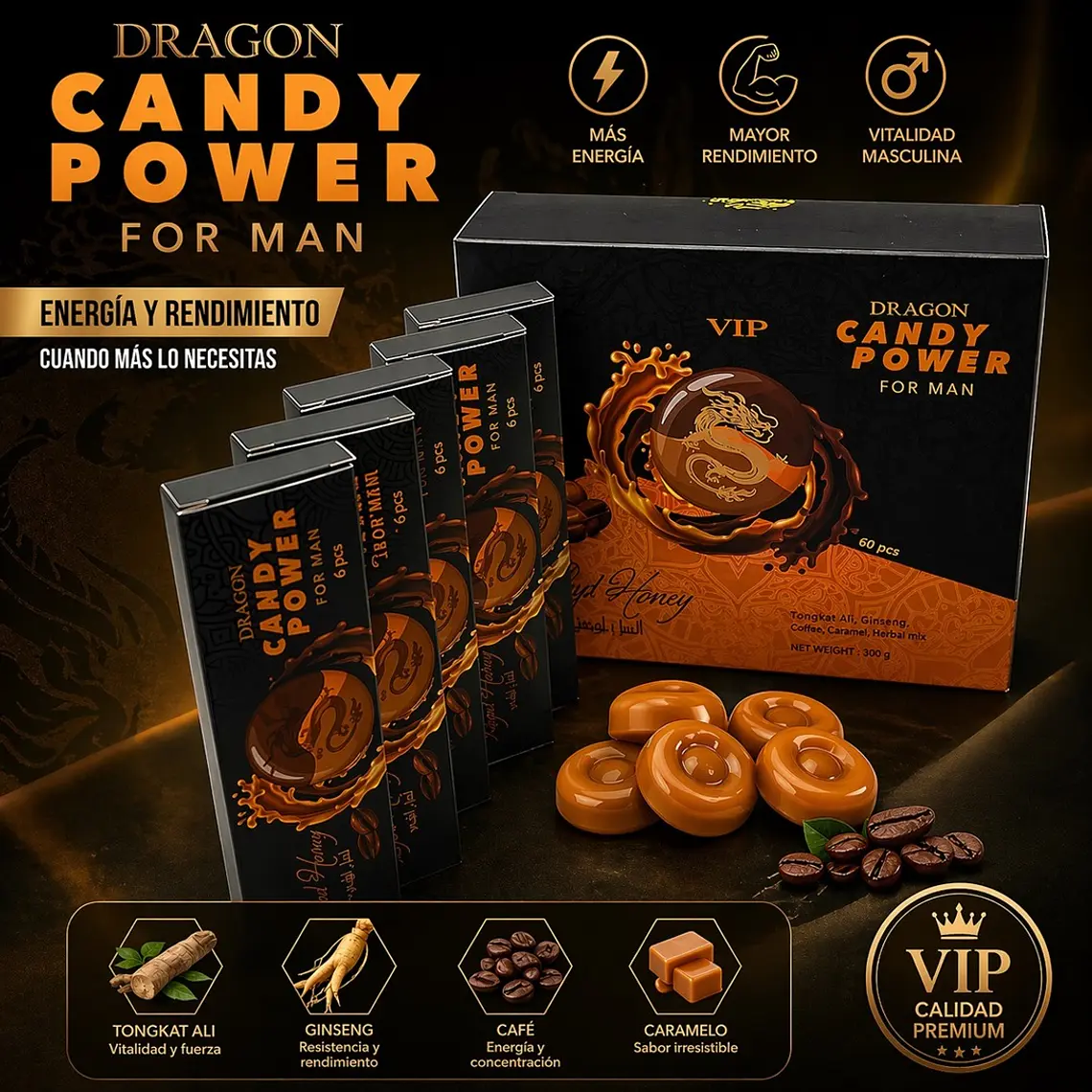 Pack X2 Gladiador Retardante + Candy Power Afrodisíaco Hombre 2