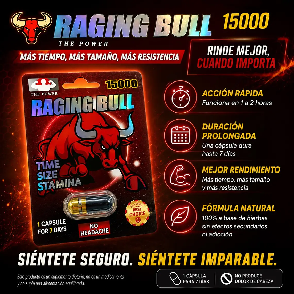 Raging Bull 15000 – Potenciador Sexual Masculino de Acción Rápida 2
