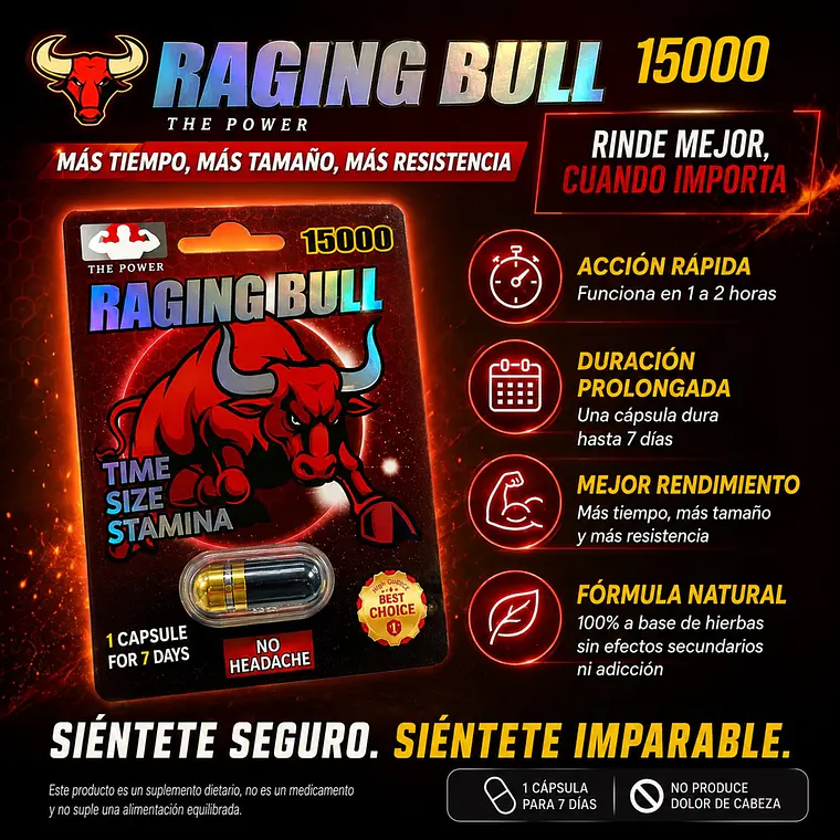 Raging Bull 15000 – Potenciador Sexual Masculino de Acción Rápida 2