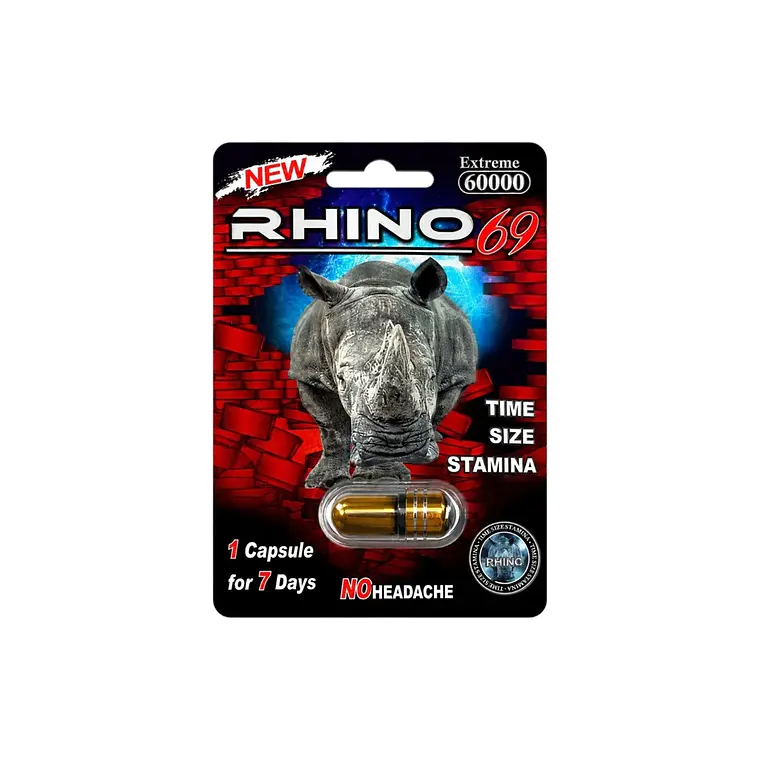 Rhino 69 Extreme 6000 – Potenciador Sexual Masculino de Acción Rápida y Larga Duración 1