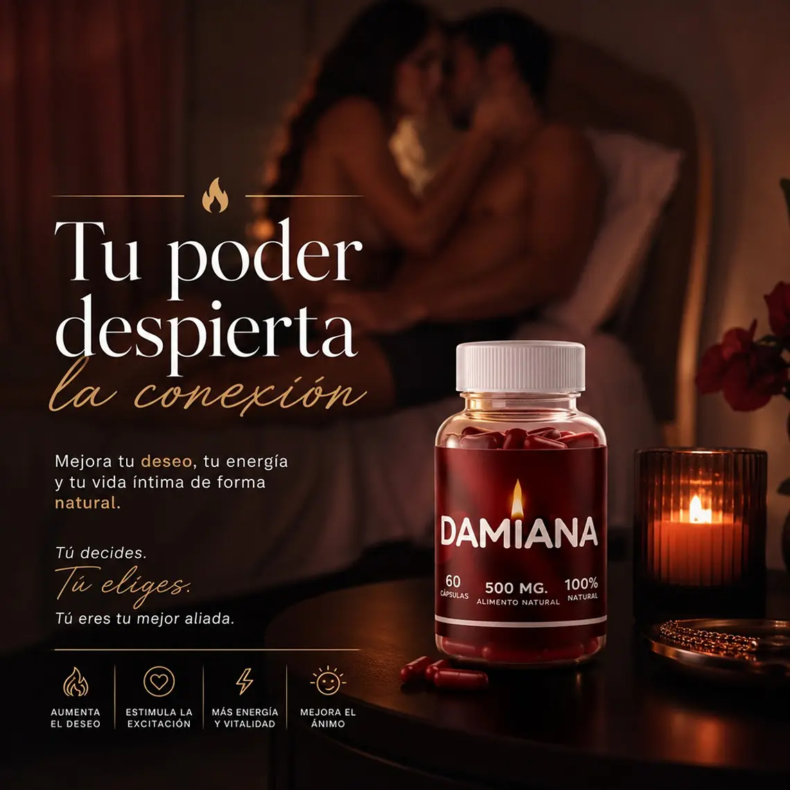 Cápsulas de Damiana – Afrodisíaco Natural para Libido y Energía Sexual 3