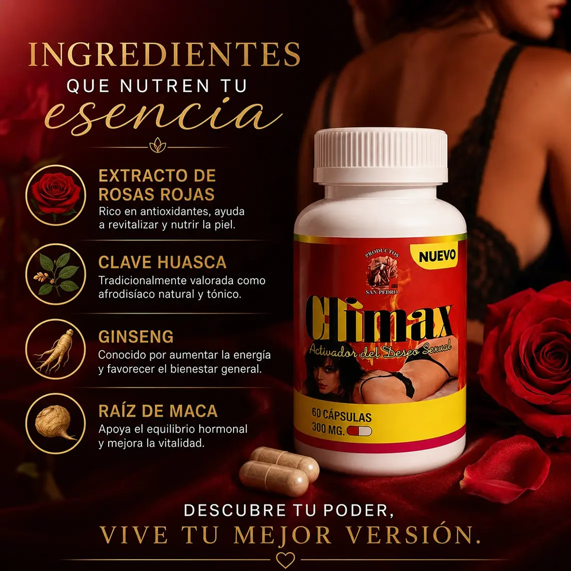 Climax Cápsulas Femeninas Naturales – Suplemento para Placer y Control Íntimo 2