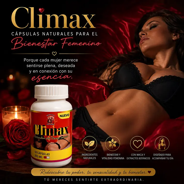 Climax Cápsulas Femeninas Naturales – Suplemento para Placer y Control Íntimo 3