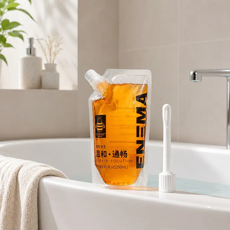 Enema Portátil Miel 250 ml con Boquilla Flexible – Higiene Personal Límite Cero 3